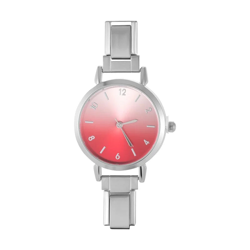 2026 Fashion Men Women's Stainless Steel Round Simple Watch Bracelet