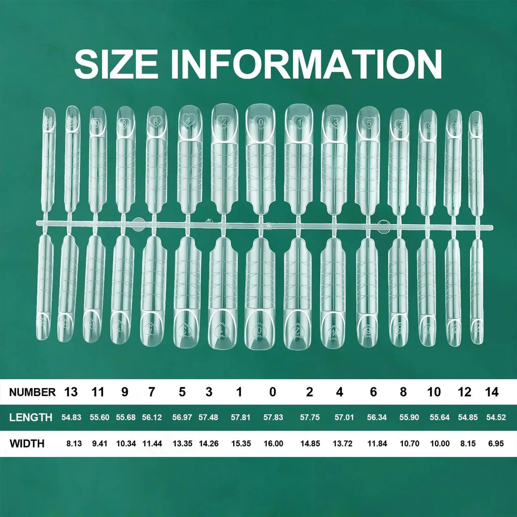 Nail Form Reusable Transparent Manicure Stencil Molds Business Trip Qme