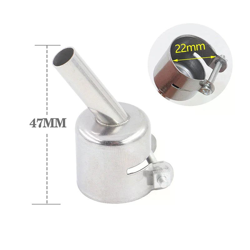 850 3/4/5/6/7/8/10/12MM Hot Air Nozzle 45 Degree Curved Angle Welding Nozzle For 850 Series Hot Air Rework Station Accessories Qme