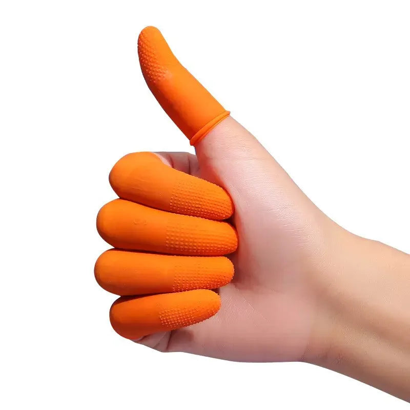 100PCS Finger Cots Thickened Non-Slip Silicone Rubber Finger Guards for Injury Protection Nail Covers Adult Handcraft Qme