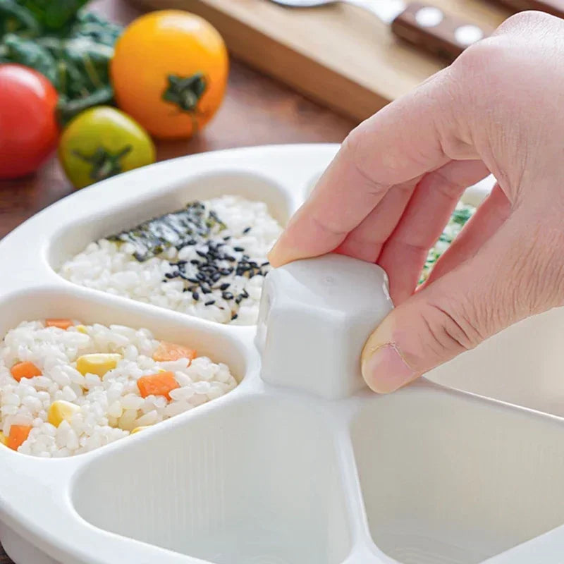 Onigiri Mould Triangle Bento Box Japanese Sushi Making Kit Sushi Mold Sushi Press Maker Rice Ball Making Homemade Qme