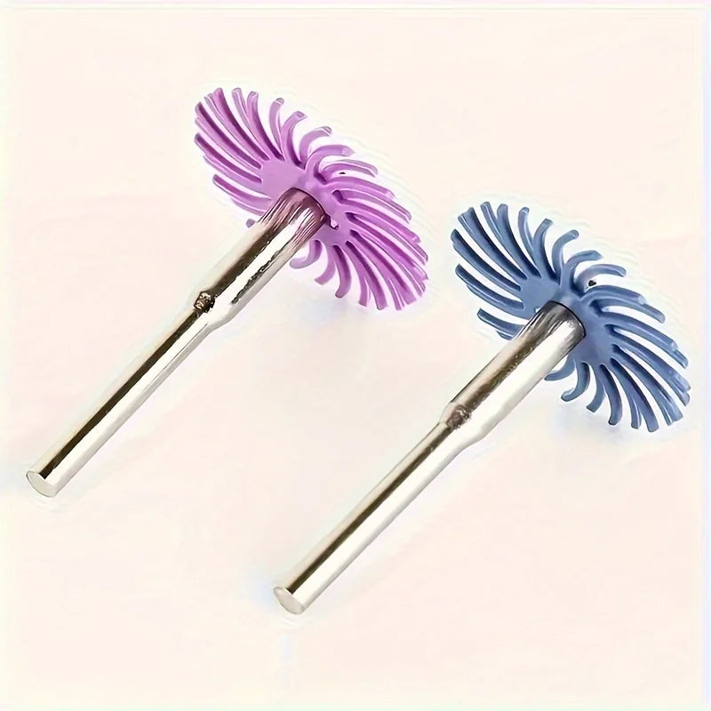 Radial Bristle Disc Kit with Mandrel Gap Polishing Wheel for Rotary Tools,Detail Abrasive Wheel for Jewelry Wood Metal Polishing Qme