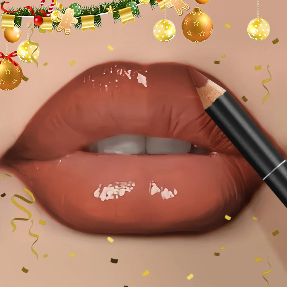 Moisturizing Waterproof Lip Gloss Liner Pen Non-stick Cup Bright Qme