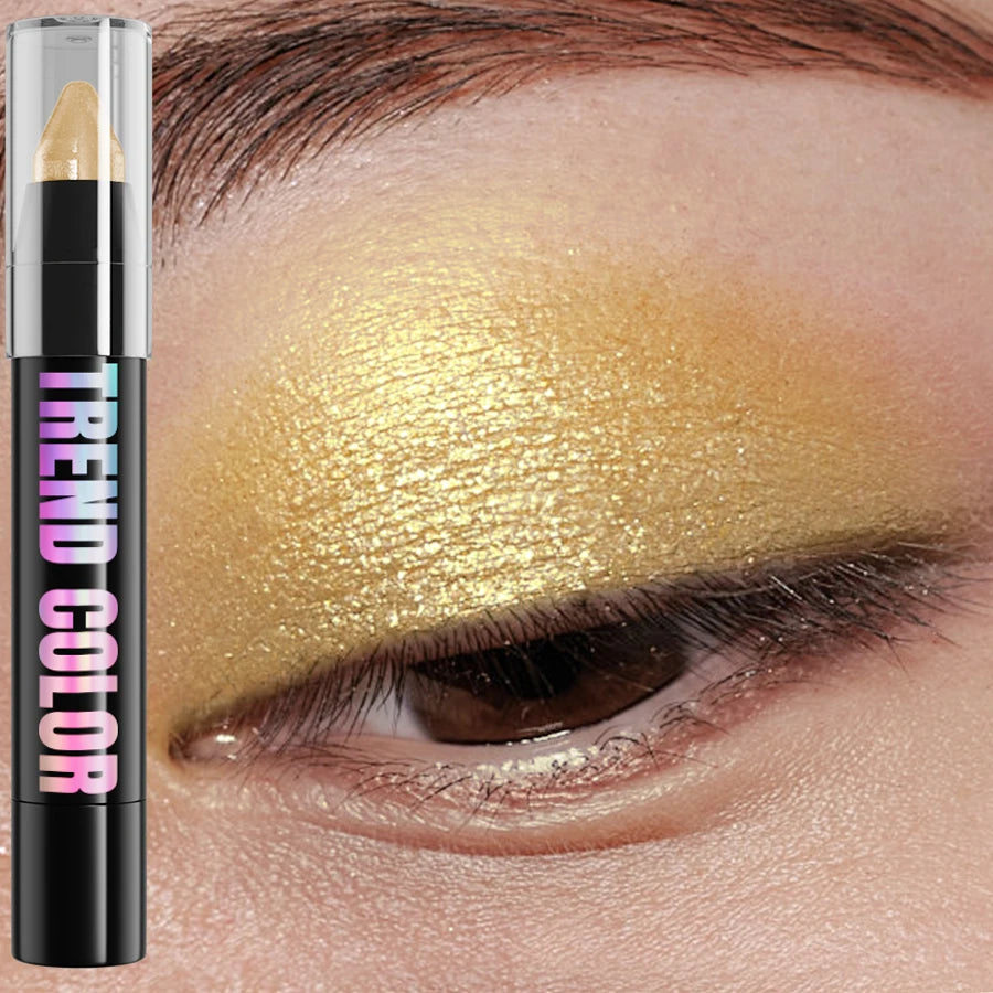 24 Colors Pearlescent Glitter Eyeshadow Eyeliner Pencil Waterproof Qme 19