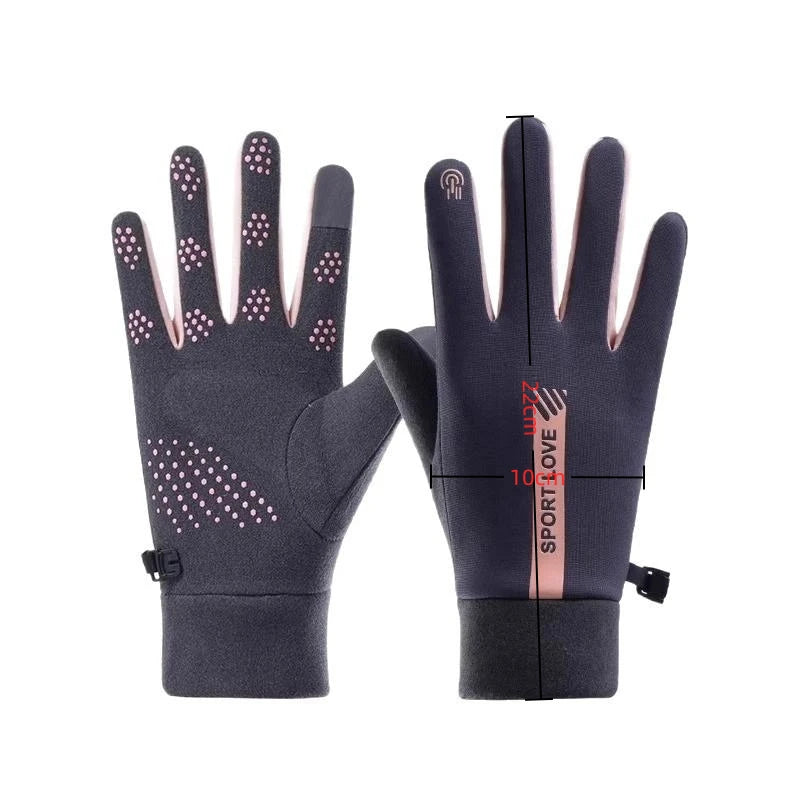 1Pair Touchscreen Finger Winter Gloves Men Women-waterproof Thermal Qme
