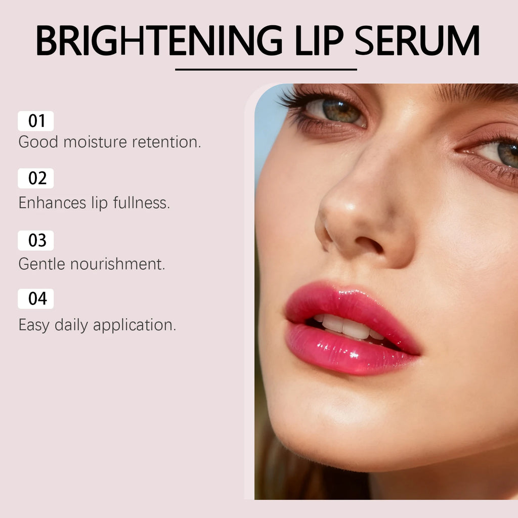 Hydrating Lip Serum Brightening Plumping Glossy Anti-Dryness Moisturizing Softening Smoothing Color Lips Cream All Day Comfort Qme