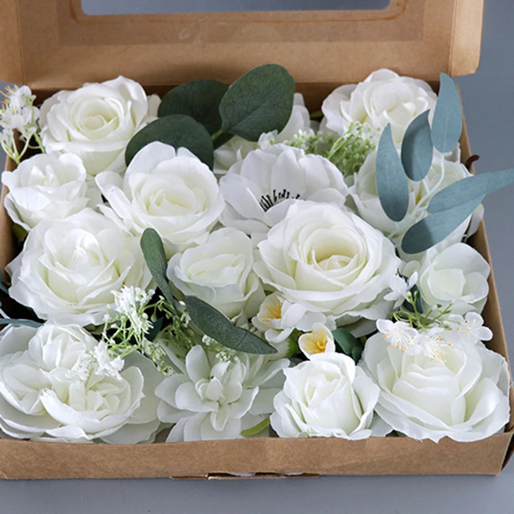 Simulated Silk Flower Box, Wedding Proposal, Birthday Gift Box, Home Decoration Bouquet Qme