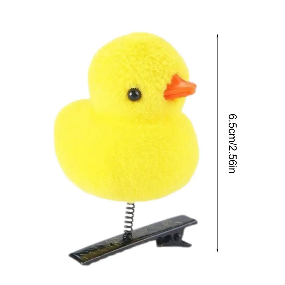 Little Yellow Duck Hairpin Plush Soft Hair Pins Fun Animal Clips Qme Standard China Mainland