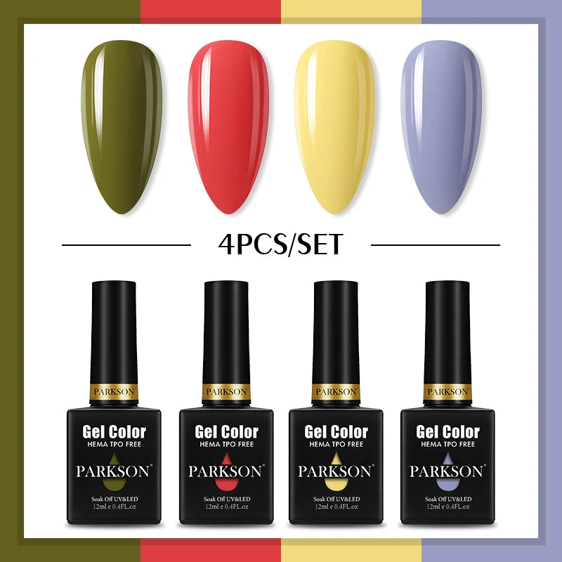 PARKSON Macaroon Series Gel Nail Polish LED UV Summer Solid Semi