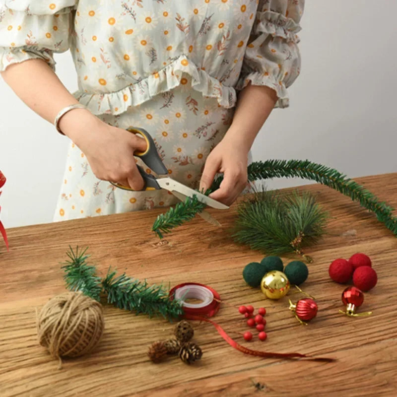 5.5M Christmas Decoration Garland Christmas Tree Ornaments Green Cane Party Supplies Home Decor Qme