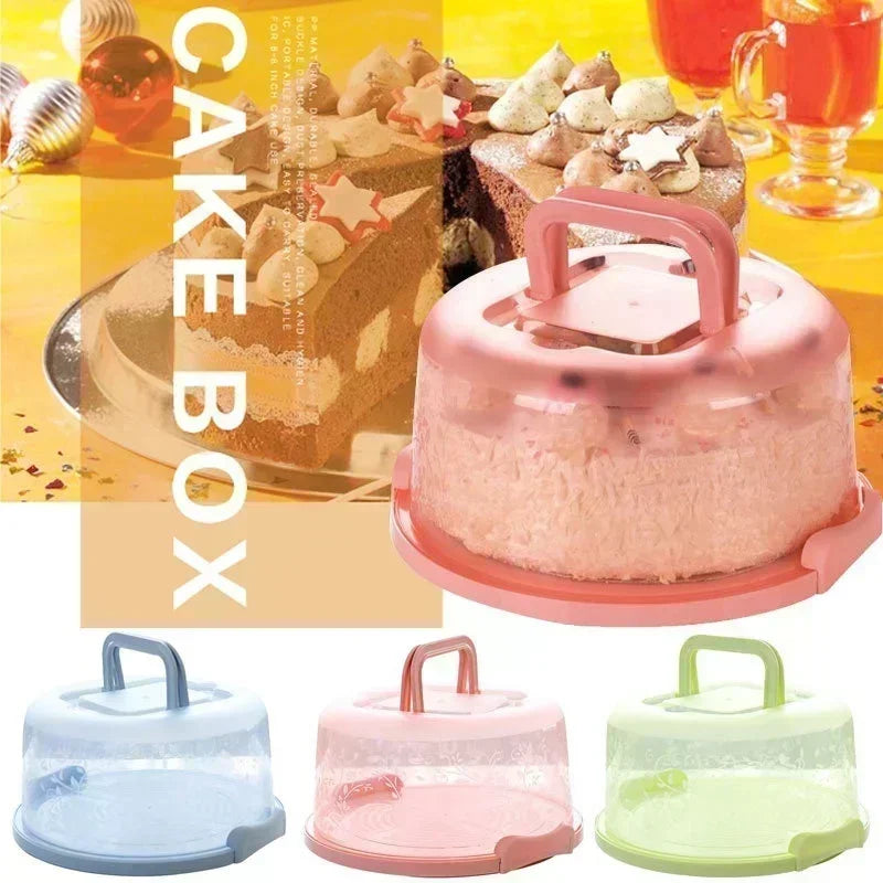 Kitchen PP Transparent Round Fresh-keeping Storage Boxs Portable Qme
