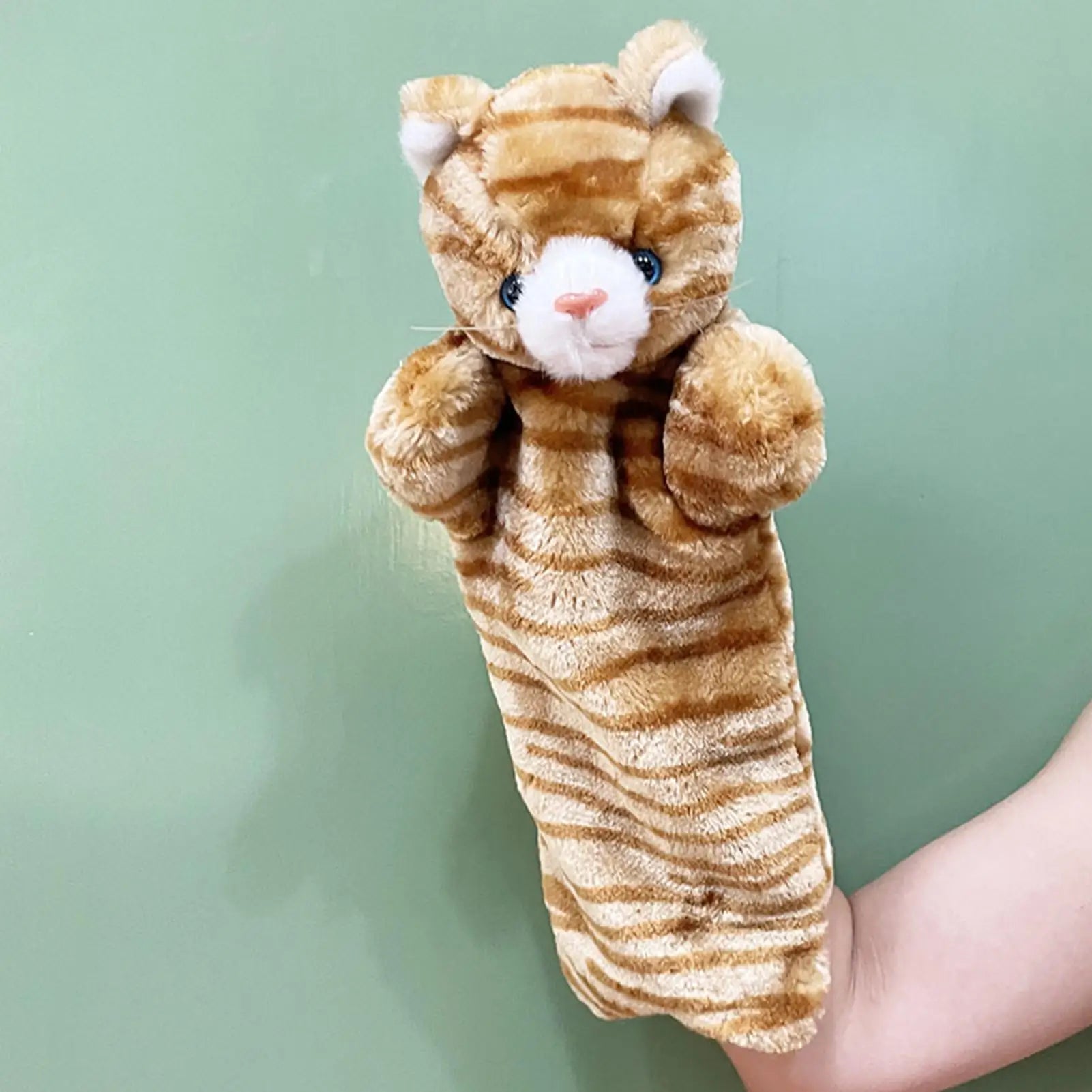 Cat Puppet Wrestler Interactive Wrestling Toy Pet Kitten Hand Doll Qme