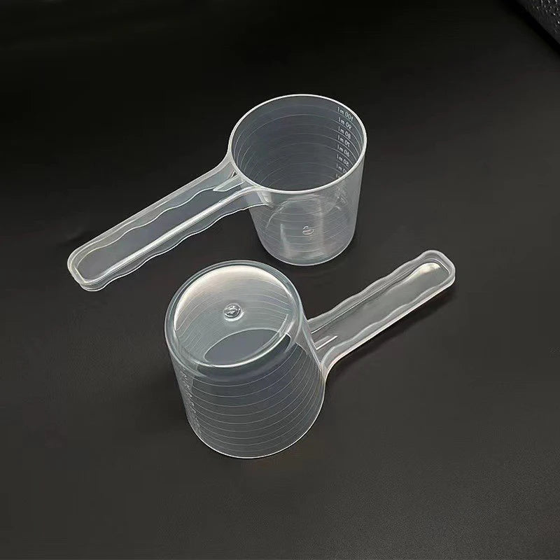 Transparent Pet Measuring Spoon Dogs Cats Scale Plastic Feeding Qme