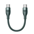 Type C to Type C 60W Fast Charging Cable USB C 0.25M Portable Short Data Cable For iPhone Samsung Xiaomi Dual PD Charge Cables Qme C to C -Green