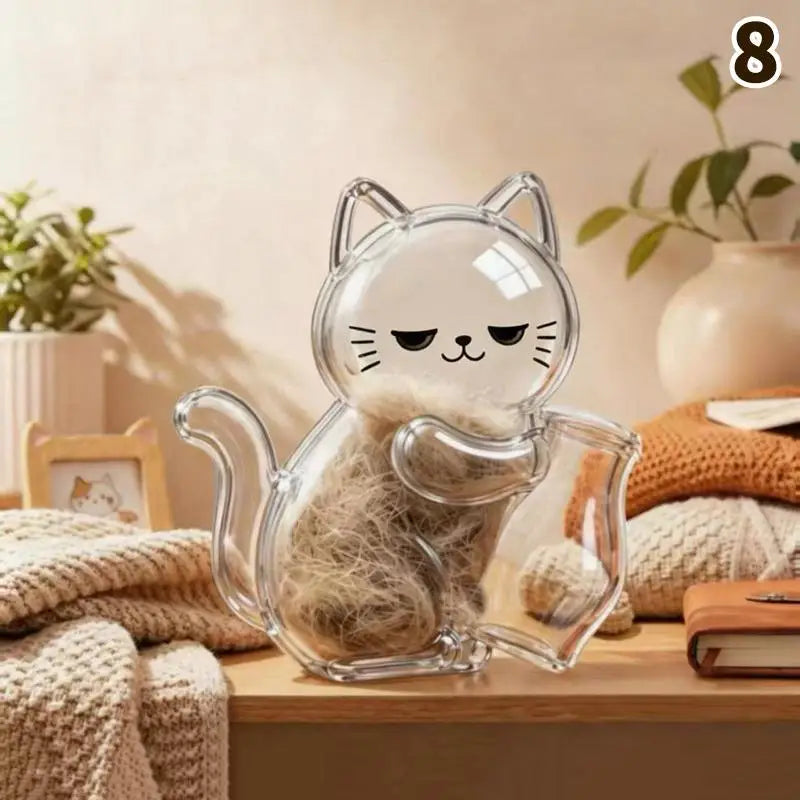 Transparent Cat Hair Storage Refrigerator Magnets Pet Fur Keepsake Qme 8