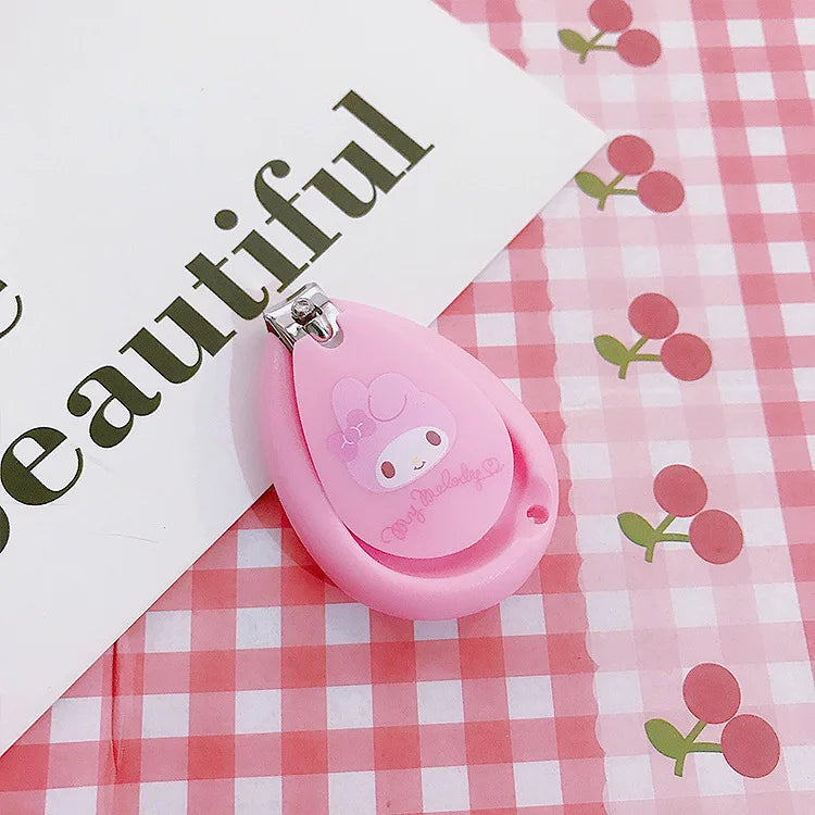 Hello Kitty Kuromi Nail Clippers Foldable Nail Clippers for Home Use Cute Nail Clippers for Students Qme 1