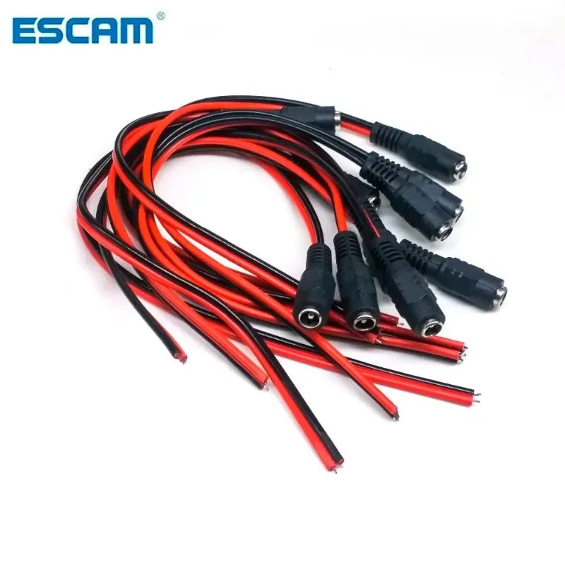 5.5 x 2.1mm DC power female cable 12V Plug DC Female Adapter cable Plug Connector for CCTV Camera DC plug Female 5.5*2.1 Qme