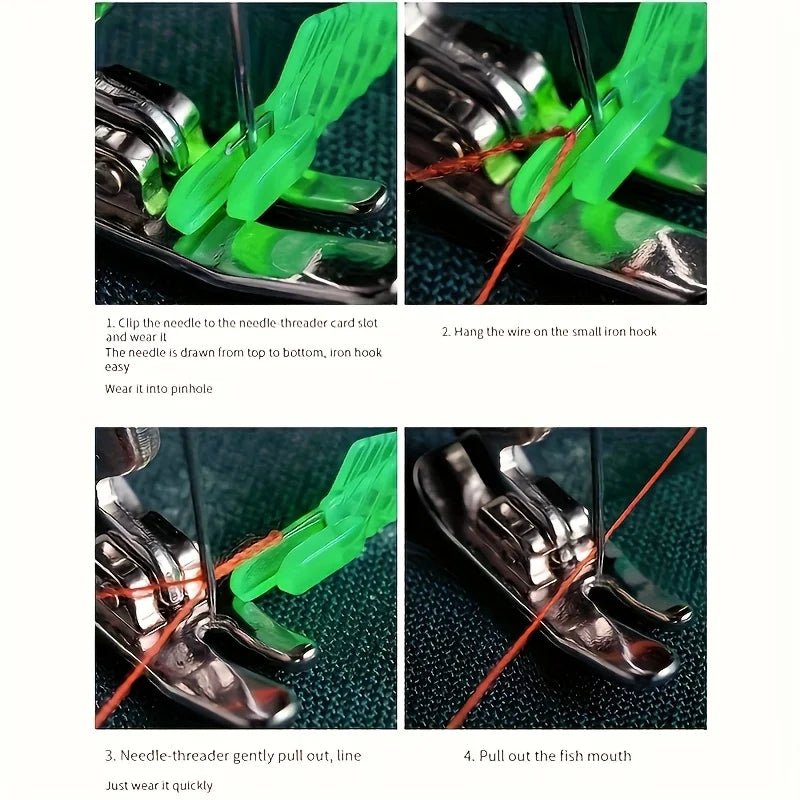 10Pcs Convenient Sewing Machine Needle Threader - Durable Quick Hand Sewing Tool for Embroidery and Crafts, Mixed Colors Qme