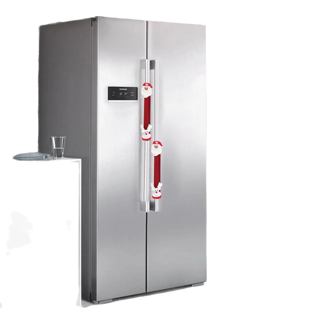 Xmas Linen Appliance Handle Covers Microwave Fridge Oven Door Qme