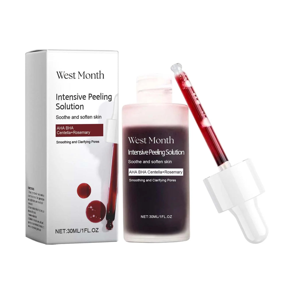 Peeling Face Serum Anti Acne Brightening Exfoliating Shrink Pores Salicylic Acid AHA Serum Reduces Blackheads Smoothing Facial Qme 30ml Boxed