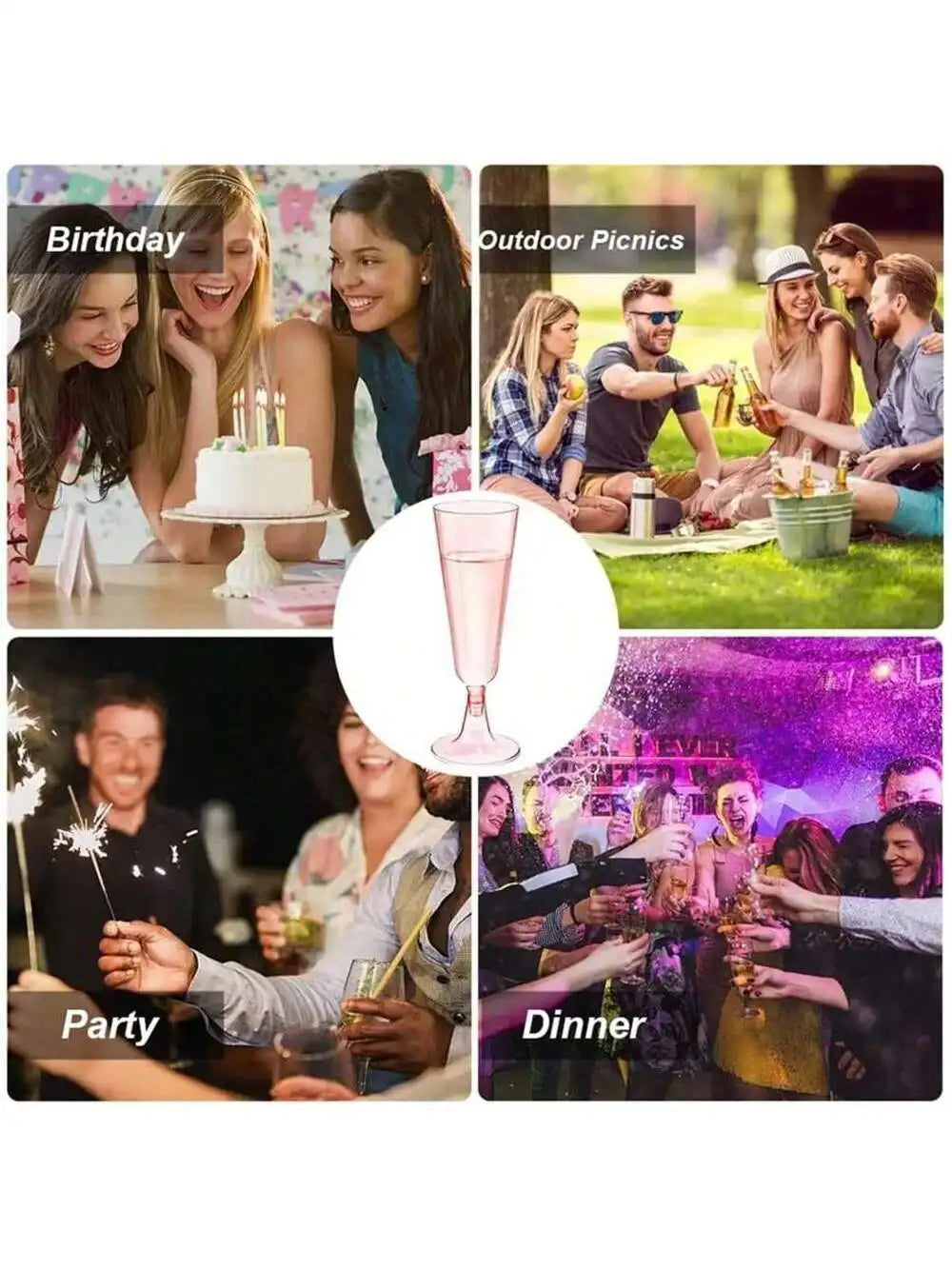 Clear Champagne Flute Suitable Parties Weddings Mimosa Bars Toaster Qme