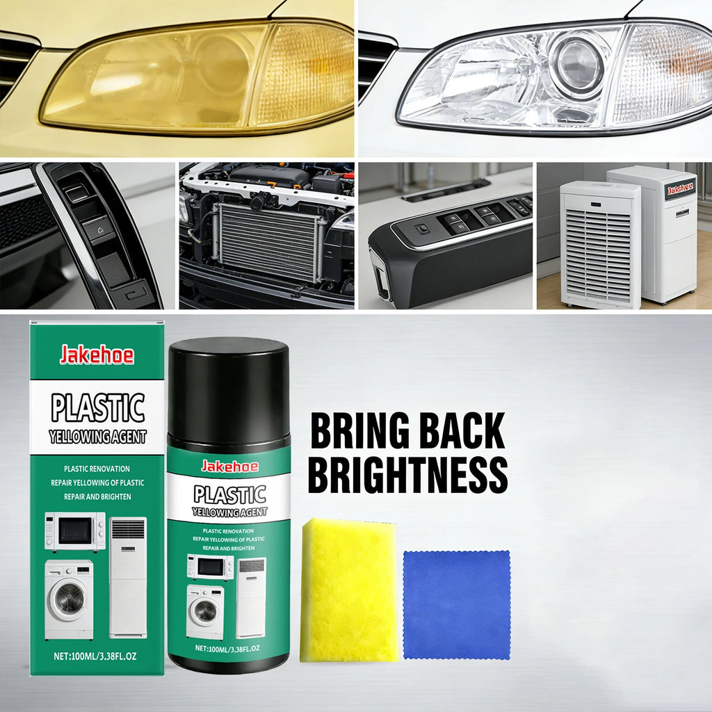 Plastic Parts Yellowing Cleaner Clear Stains Repair Yellowing Plastic Renovation Brightening Household Appliances Car Light Care Qme