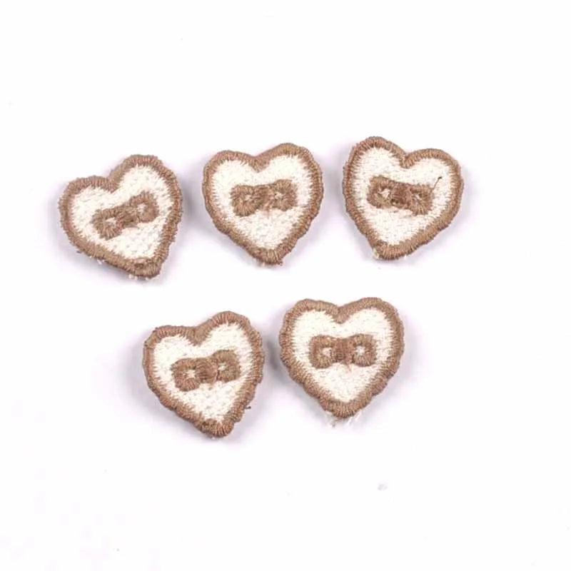 30pcs 20x20mm Heart Bow Embroidered Appliques,Sewing Decoration for DIY Clothes/Hair Accessories No Glue cp4303 Qme 20x20mm-2
