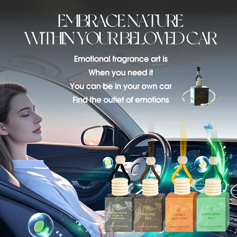 Tea Scented Car Perfume Lasting Fragrance Rope Mounted Alcohol Qme