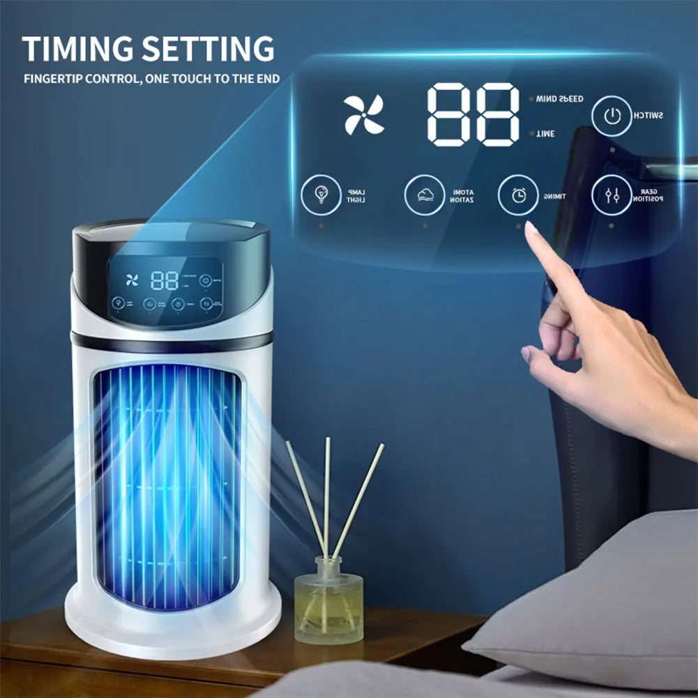 3 in 1 Quiet Cooling Desk Fan 6 Speeds Adjustable Circulation Wind Air Cooler Cooling Fan for Office Bedroom Desktop Qme