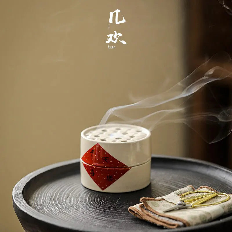 Plant Ash Ceramic Small Incense Burner Indoor Aromatherapy Thread Qme