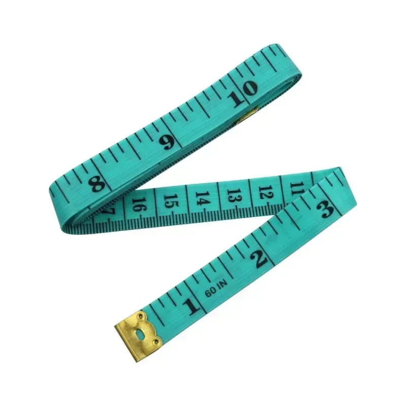 150cm/60" Body Measuring Ruler Sewing Tailor Tape Measure Centimeter Meter Sewing Measuring Tape Soft Qme 1.5mx1.3cm-green