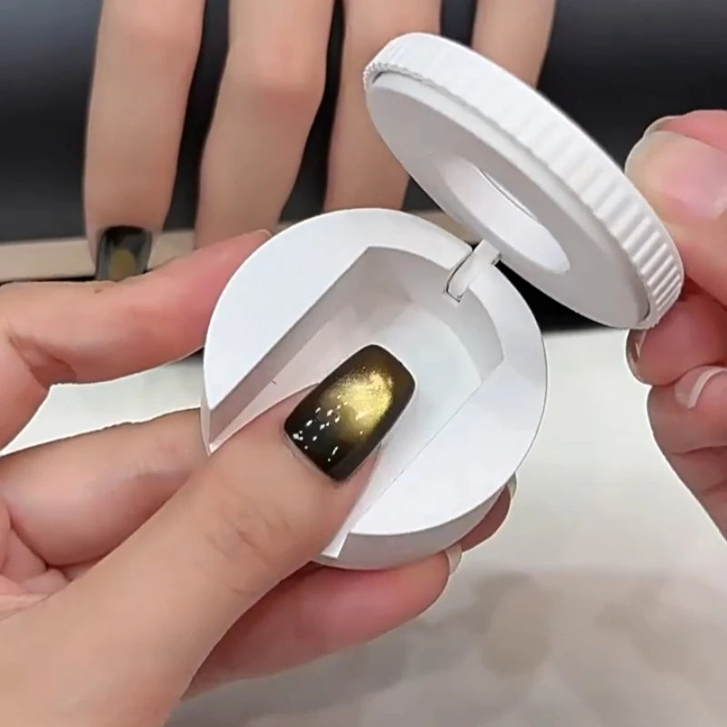 Auto Rotate Cat Eye Magnet, Professional Nail Art Tool for 3D Glass Bead Effect, Strong Magnetic Wand Easy for Beginner DIY Nail Qme