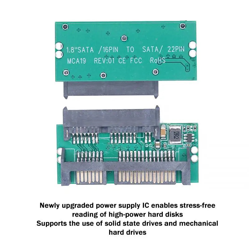 High-performance 1 8 Micro SATA 2 5 Adapter Card 3 3V Laptop SSD Qme