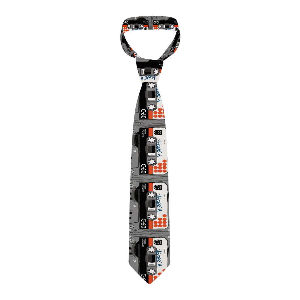 Interesting Old-fashioned Cassette Music Tape Tie Design Irregular Qme