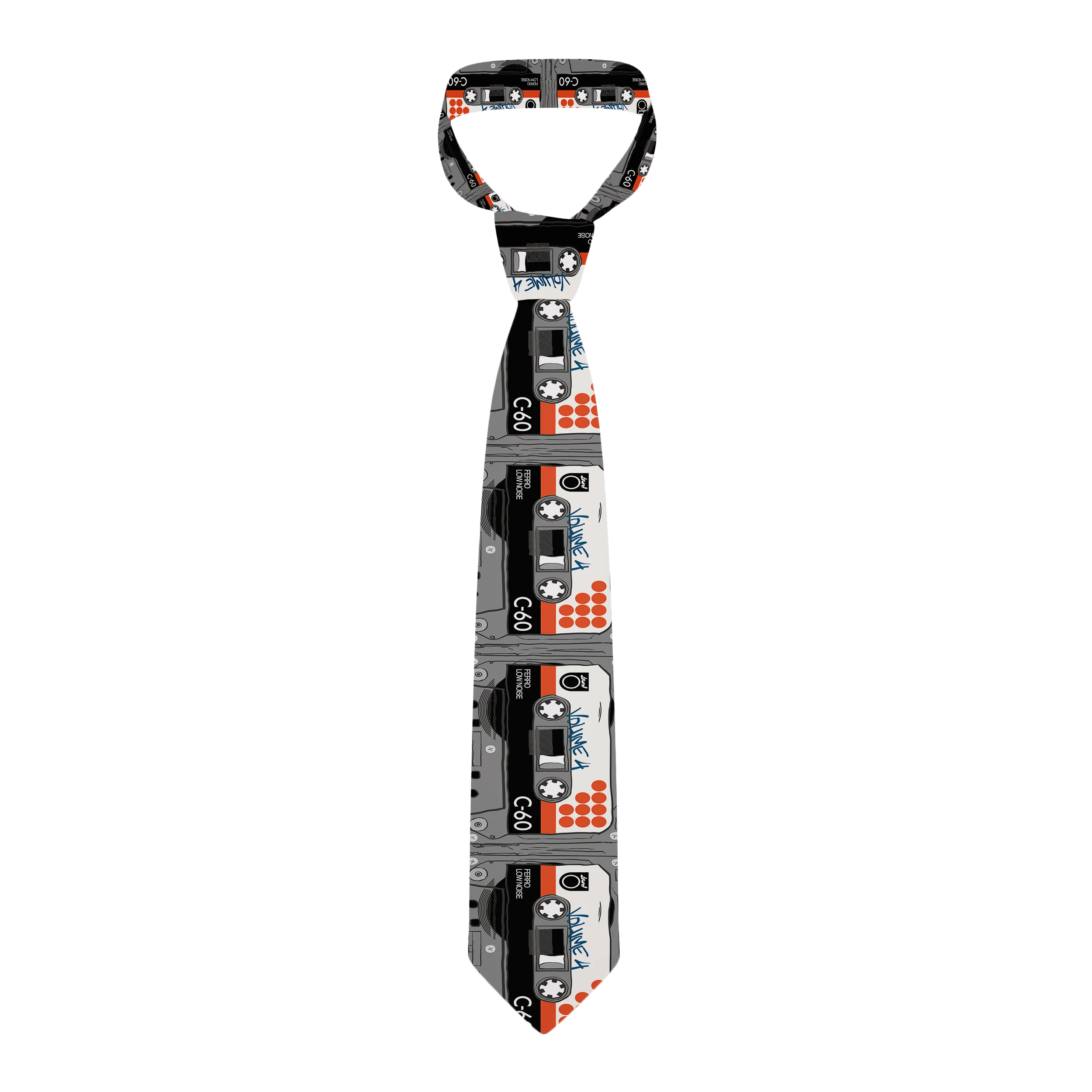 Interesting Old-fashioned Cassette Music Tape Tie Design Irregular Qme