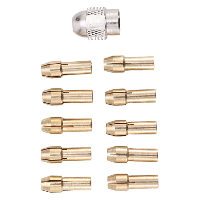 Lot Mini Drill Brass Collet Chuck Rotary Tool 0 5- Nut Accessories Qme