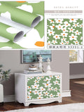 Yellow White Blue Floral Peel Stick Wallpaper Removable Self Adhesive Qme lvh 45cmx10M
