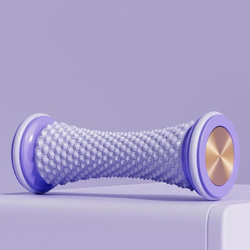 Foot Fascia Roller Massage Deep Tissue Textured Surface Home Use Qme purple No plug
