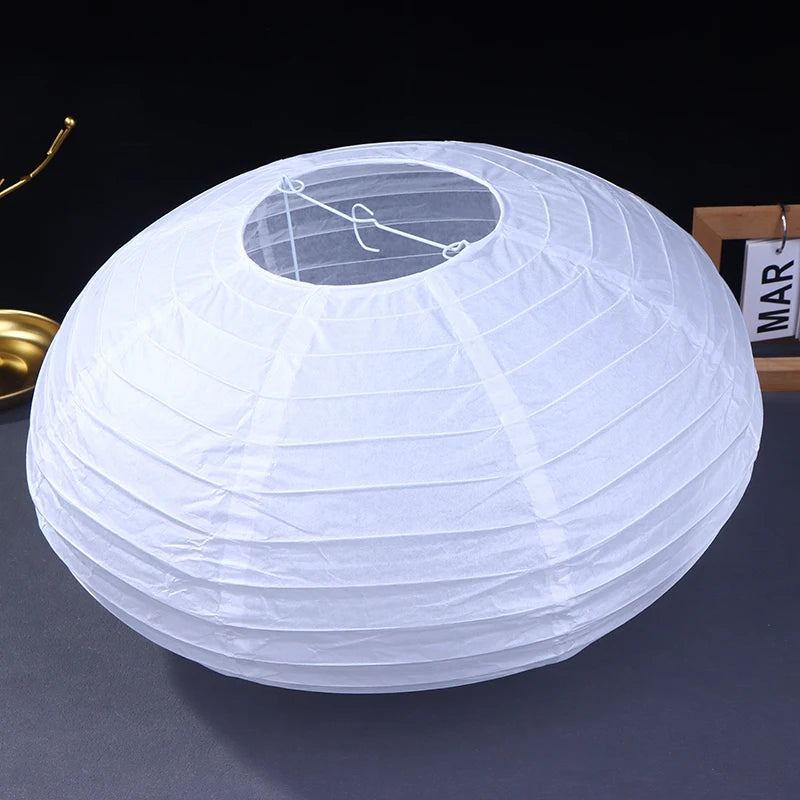 Flying Saucer Shape Paper Lamp Wedding Wall Sconces Chinese Ball Qme