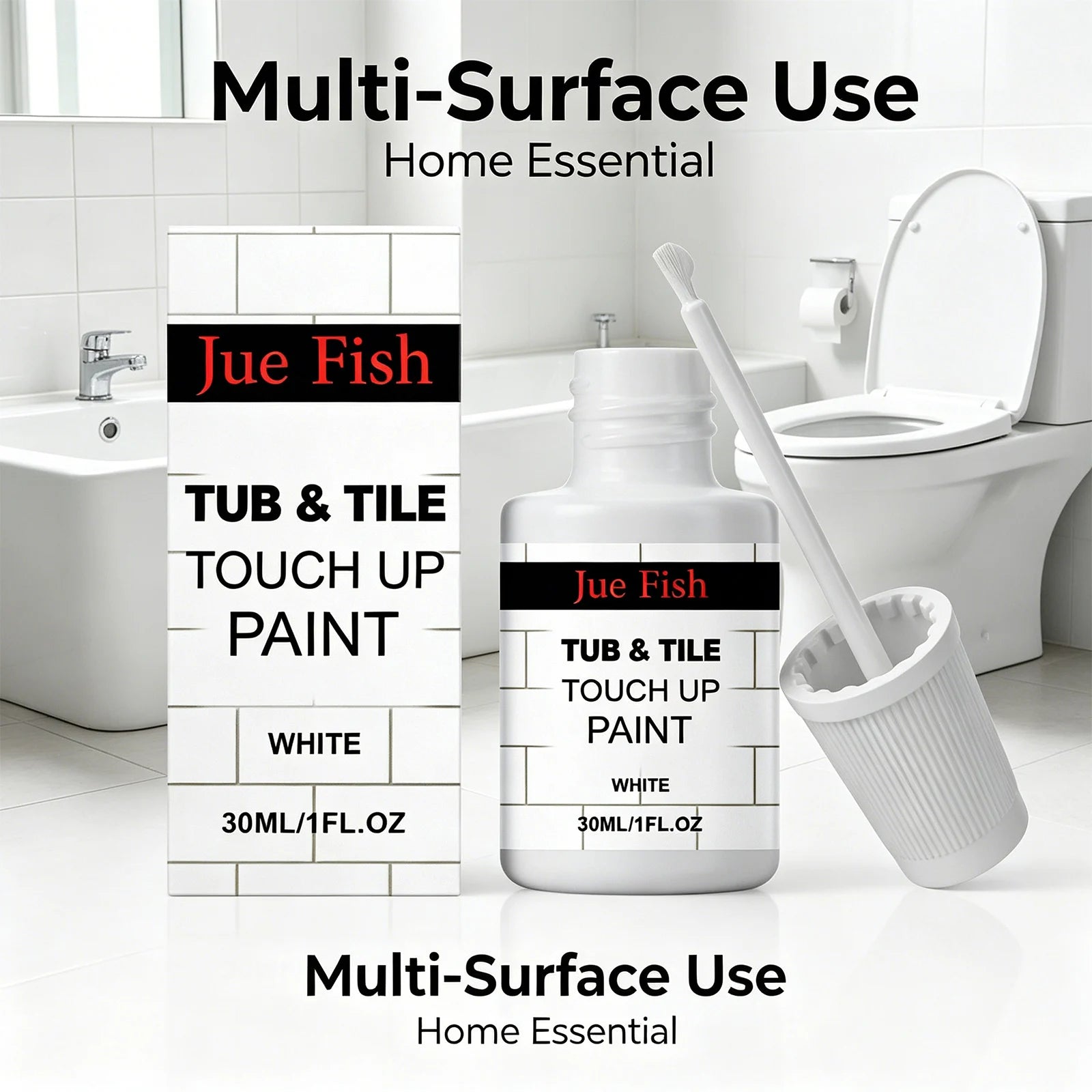 Bathtub Ceramic Repair Paint Covering Scratches & Stains Restore Bright White Luster Renovation Quick Drying Tile Touch up Paint Qme