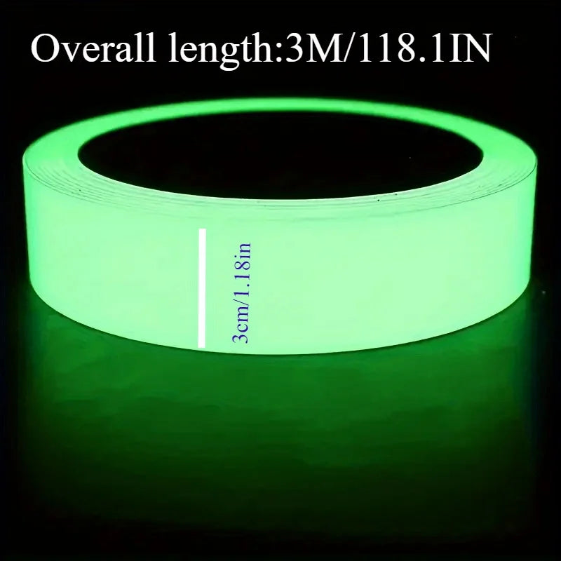 Nightlight adhesive tape - Reflective safety tape, suitable for night use, home decoration and emergency preparedness. Qme