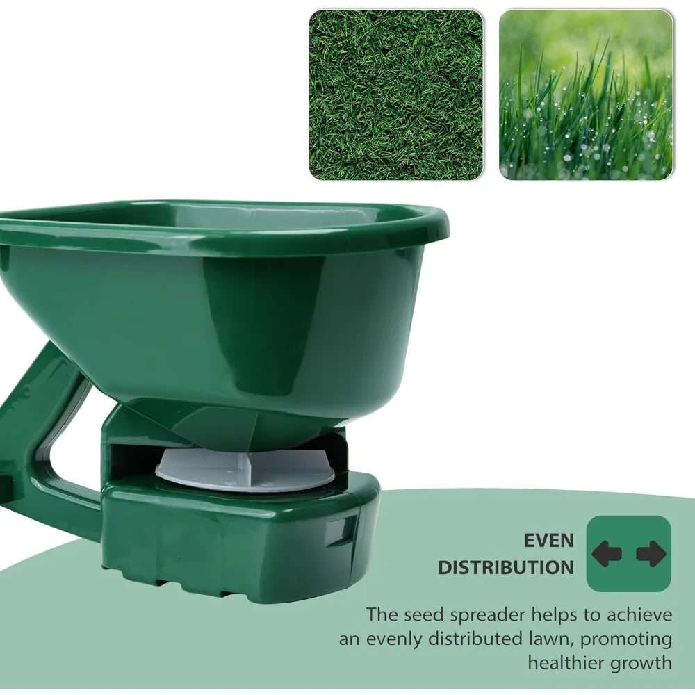 Lawn Hand Broadcast Spreader for Grass Seed Lawn Fertilizers Salt Handheld Spreader for Outdoor Garden Qme