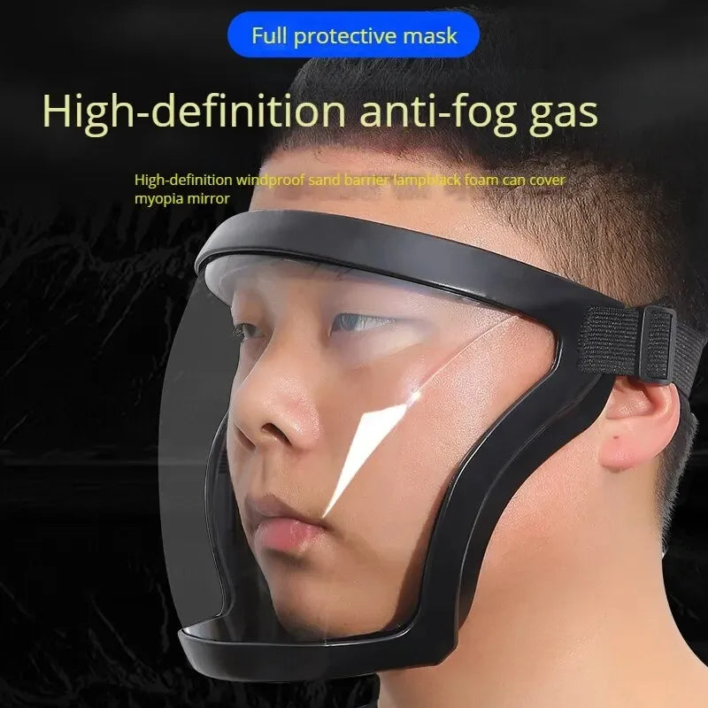 2PCS Protective Face Mask Anti-Fog Anti-Dust Anti-Splash Windproof for Pesticide Spraying Riding Industrial Welding Qme