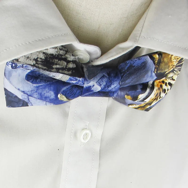 Tuxedo Bow Tie Women's Rhinestone Leather Velvet Wood Men Male Bowtie Qme color8