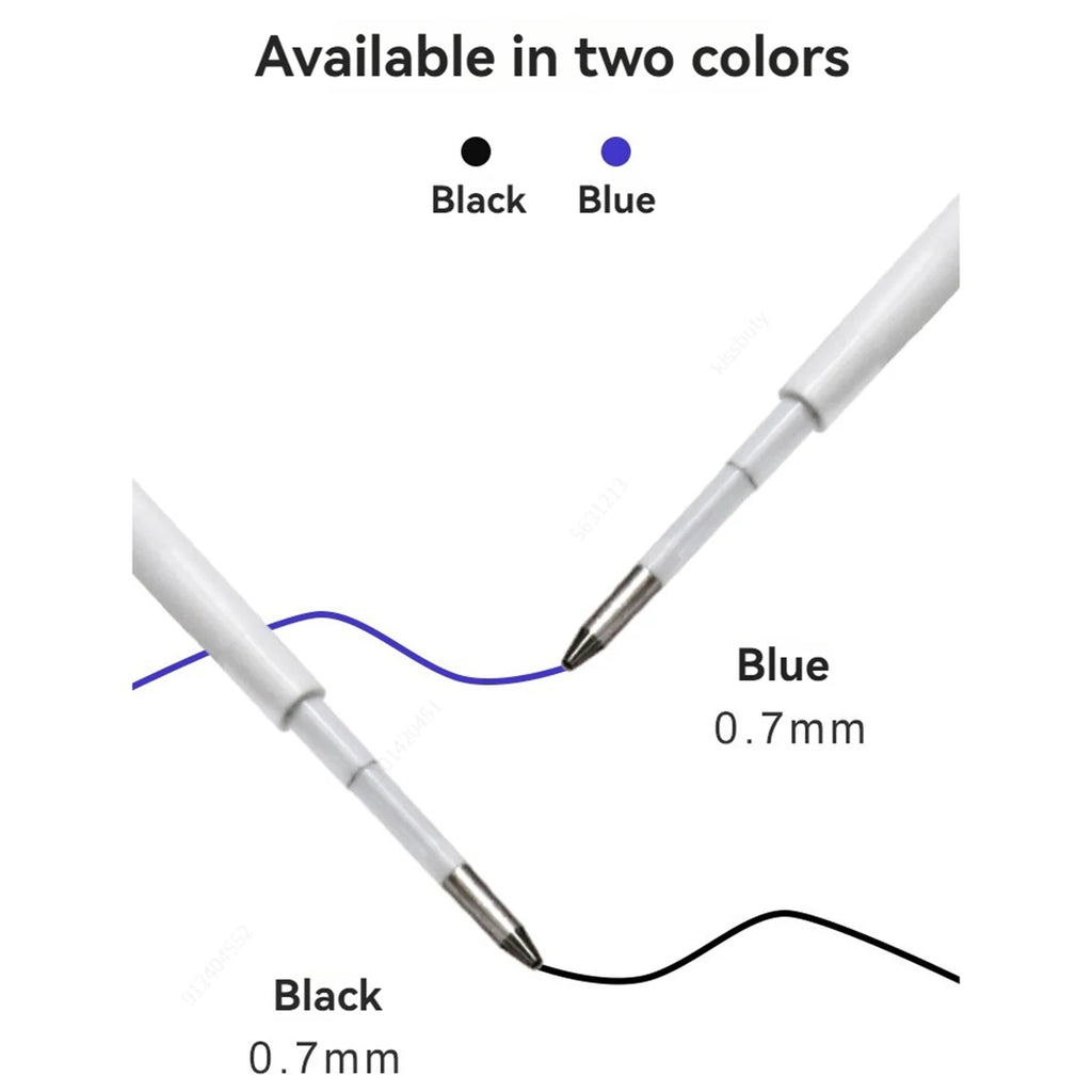 10-20pcs 0.7MM Ballpoint Pen Plastic G2 Refills Blue/Black Ink for Pens Writting Parts Office Stationery Qme
