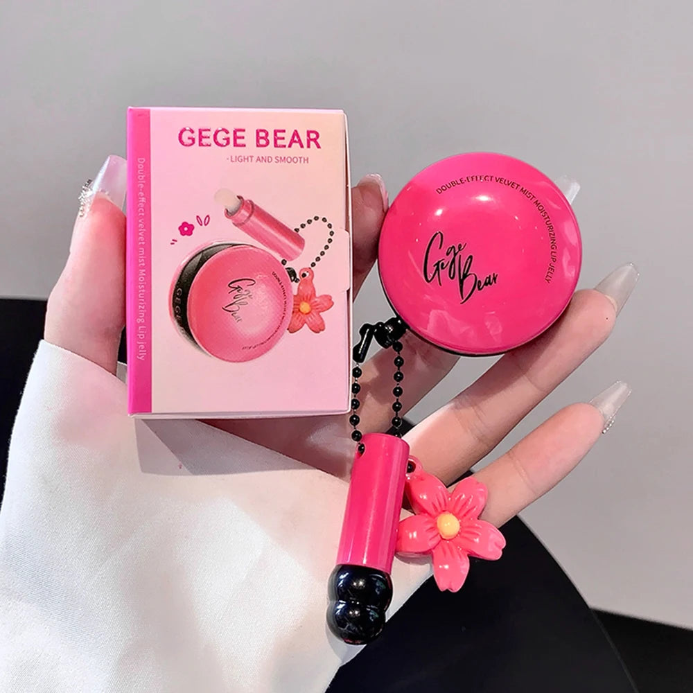 Gege Bear Dual Effect Velvet Matte Glossy Pendant Lip Glaze Hydrating Qme