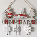 Wooden Xmas Letter Tags Snowman Santa Reindeer Pendants Home Hanging Qme A M