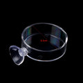 Aquarium Feeder Tube Dish Transparent Fish Tank Shrimp Snail Food Qme round basin