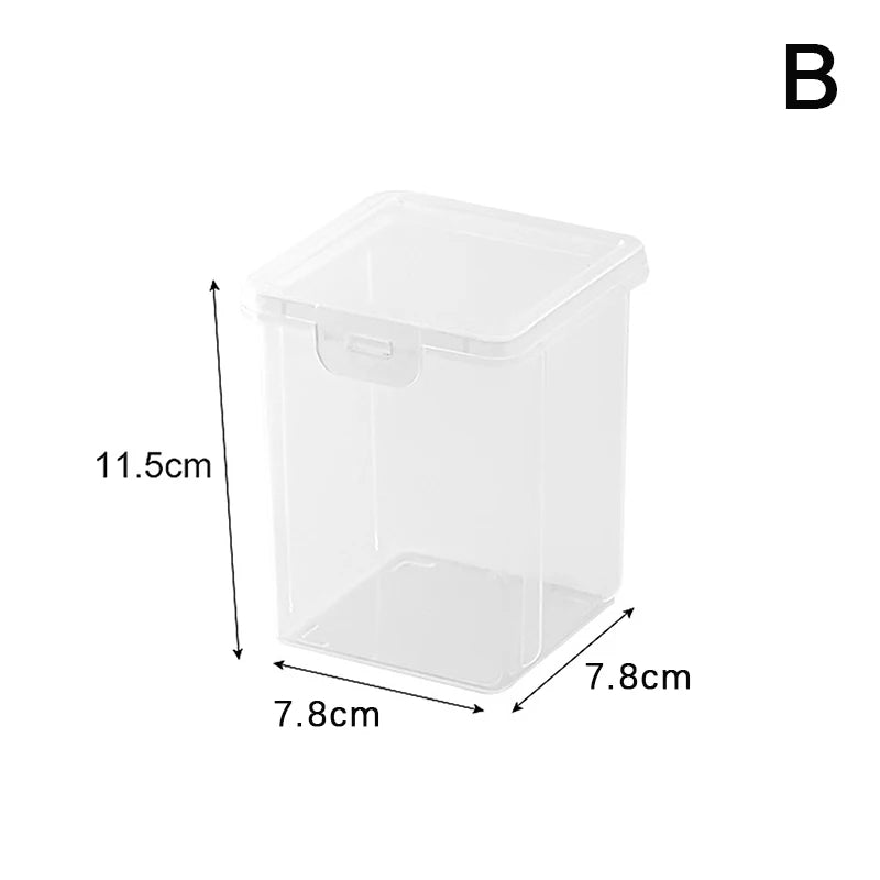 Transparent Beauty Egg Cosmetic Pads Box Bathroom Organizer Case Qme B