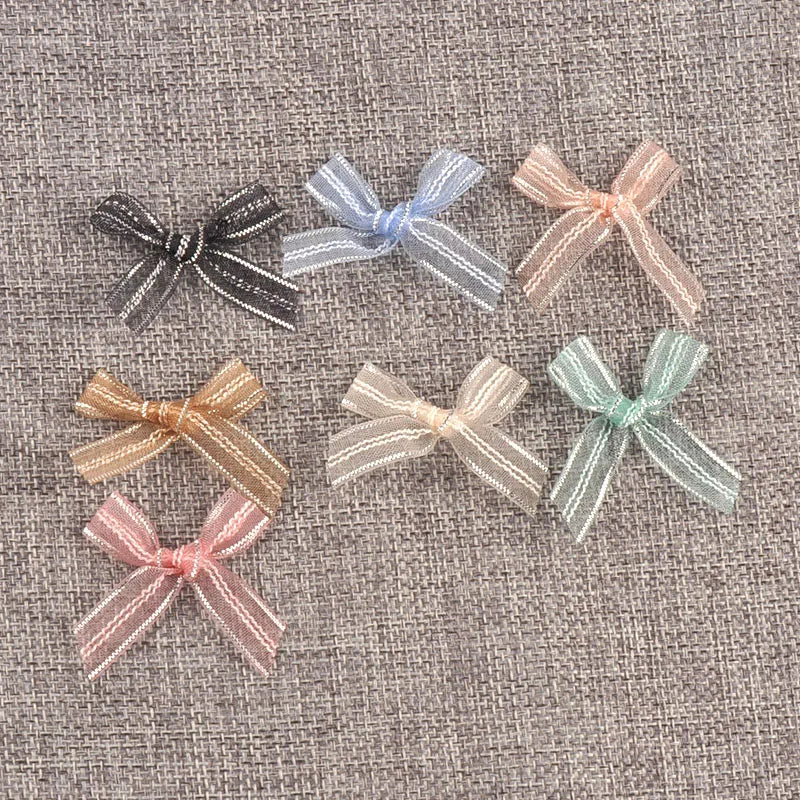 30pcs 2.4-4.5cm bowknot Shape Christmas Style Appliques For DIY Clothing Hat Home Decorative Accessories Holiday Supplies Qme 13-4.5x3.4cm